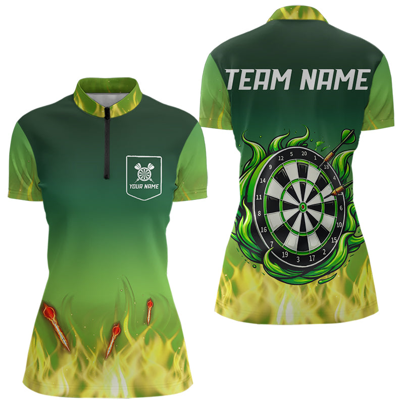 Yellow Green Flame Darts Custom Fire Team Darts NQS9558