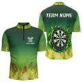 Yellow Green Flame Darts Custom Fire Team Darts NQS9558