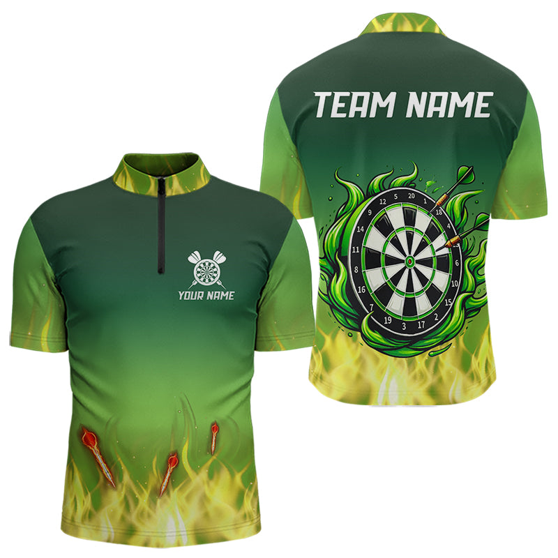 Yellow Green Flame Darts Custom Fire Team Darts NQS9558