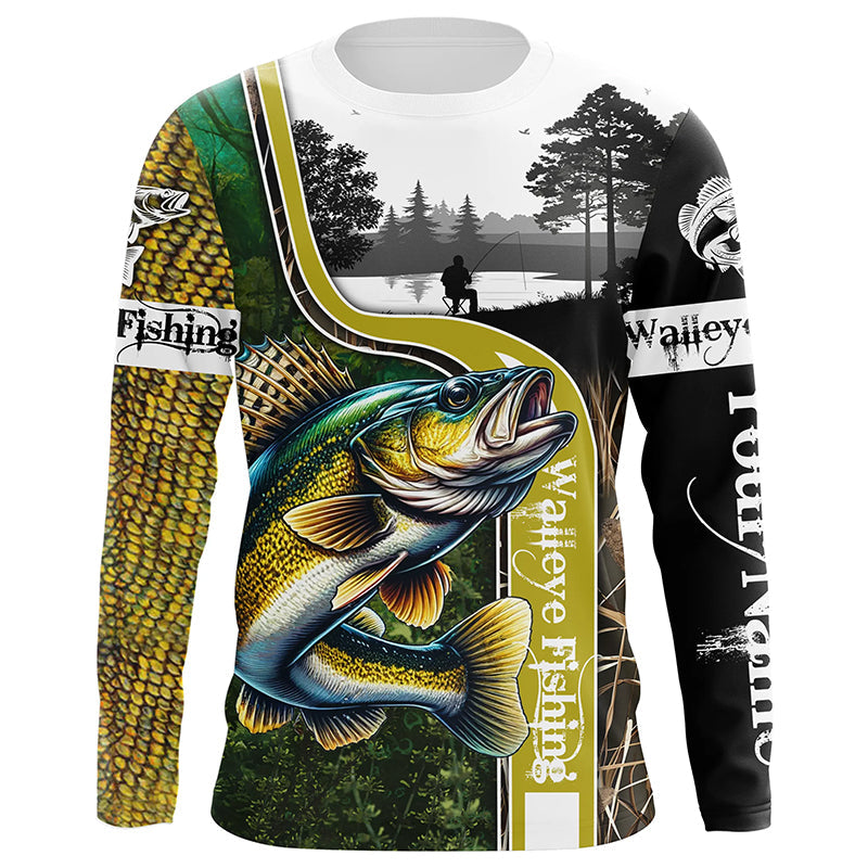 Walleye Fishing Customize name 3D All Over Printed Personalized Fishing Gift - NQS224