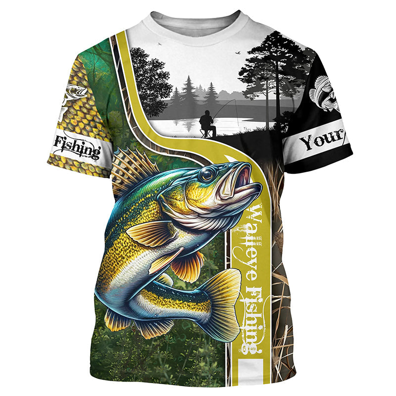 Walleye Fishing Customize name 3D All Over Printed Personalized Fishing Gift - NQS224