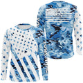 American flag Blue camo fishing personalized patriotic UV Protection camouflage Fishing NQS8969