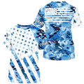 American flag Blue camo fishing personalized patriotic UV Protection camouflage Fishing NQS8969