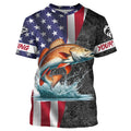American Flag redfish Fishing Custom long sleeve Fishing personalized Fishing NQS4957
