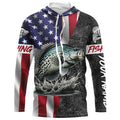 American Flag crappie Fishing Custom long sleeve Fishing personalized Fishing NQS4958