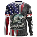 American Flag crappie Fishing Custom long sleeve Fishing personalized Fishing NQS4958