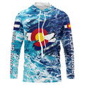 Blue sea wave ocean camo Colorado flag patriot Custom sun protection fishing long sleeve NQS5765