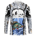 Winter crappie Ice fishing camo Customize name Performance Long Sleeve fishing, women NQS1012