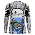 Winter crappie Ice fishing camo Customize name Performance Long Sleeve fishing, women NQS1012