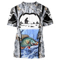 Winter crappie Ice fishing camo Customize name Performance Long Sleeve fishing, women NQS1012