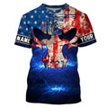 American Flag Fish reaper blue galaxy Custom Long sleeve UV, personalized Patriotic Fishing gifts NQS2389