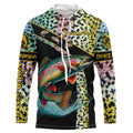 Rainbow trout fishing scales UV protection Custom long sleeve fishing, trout fishing NQS4385
