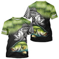 Bass Reaper Skeleton Green scales Custom Long Sleeve Fishing, Personalized Fishing Gifts NQS9572