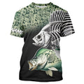 Crappie Reaper Skeleton Green scales Custom Long Sleeve Fishing, Personalized Fishing Gifts NQS9573