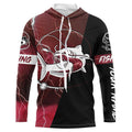 Catfish Fishing tattoo red camo lightning black Custom name performance long sleeve fishing NQS5292