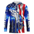 American flag fishing Fish hook skull reaper blue Custom Name sun protection fishing NQS3492