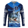 Great barracuda fishing blue sea underwater ocean Custom Name performance long sleeve fishing NQS3779