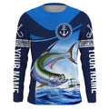 Tarpon fishing blue sea underwater ocean Custom Name performance long sleeve fishing NQS3782