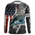 Striped bass fishing Custom American flag patriotic Performance UV protection fishing NQS1692