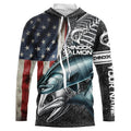 Chinook salmon fishing American flag patriotic fishing Performance Customize NQS1693