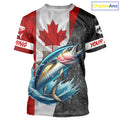 Canadian Flag Tuna Fishing Custom long sleeve performance Fishing, Tuna Fishing NQS9967
