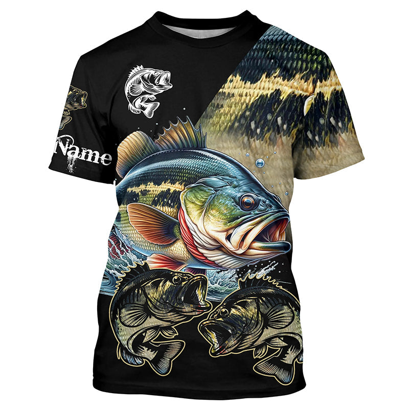 Largemouth Bass Fishing Scale Customize Name All Over Printed Personalized Fishing Gift NQS230