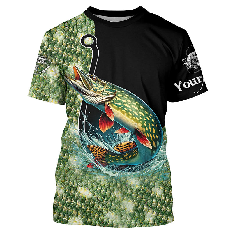 Northern Pike Fishing Scale Customize Name sun protection Fishing, Personalized Fishing Gifts NQS232