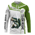 Largemouth Bass fishing clothes green Custom fishing, Long sleeve fishing with hood NQS3084