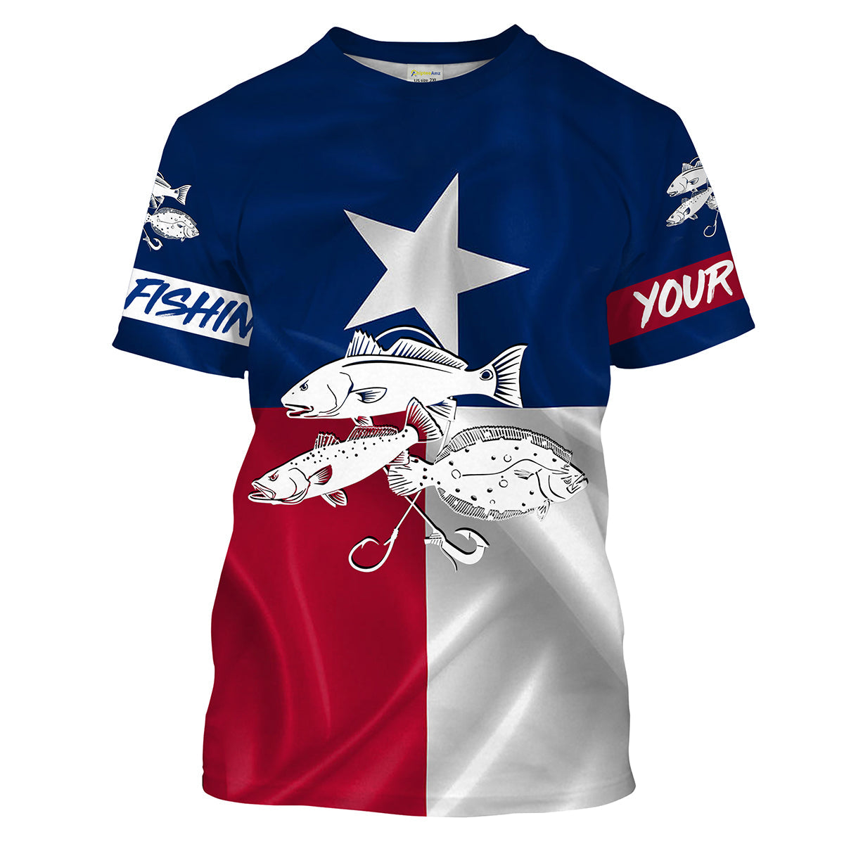 Redfish trout flounder Texas fishing Custom name fishing NQS1479
