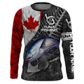 Canadian Flag Bluefin Tuna Fishing Custom long sleeve performance Fishing, Tuna Fishing NQS3807