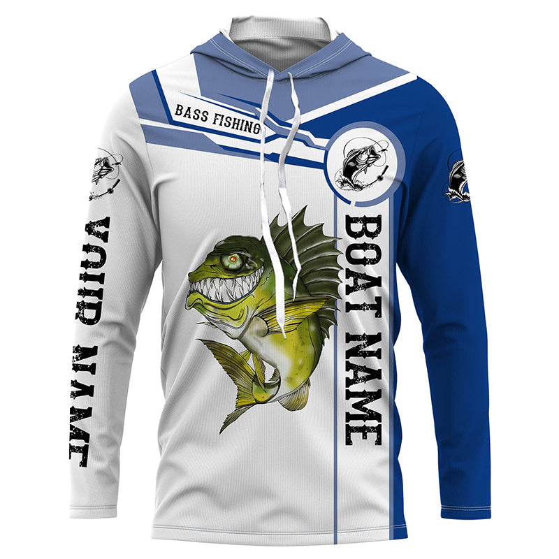 Angry Largemouth Bass fishing Custom name and boat name fishing, custom fishing apparel NQS4180