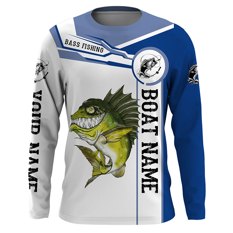 Angry Largemouth Bass fishing Custom name and boat name fishing, custom fishing apparel NQS4180