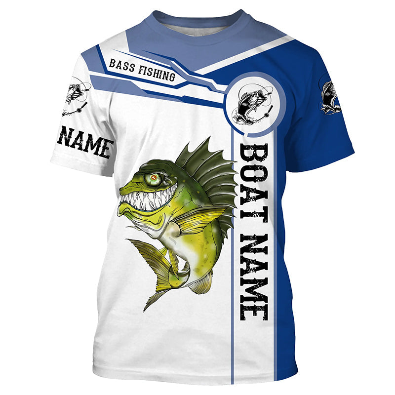 Angry Largemouth Bass fishing Custom name and boat name fishing, custom fishing apparel NQS4180
