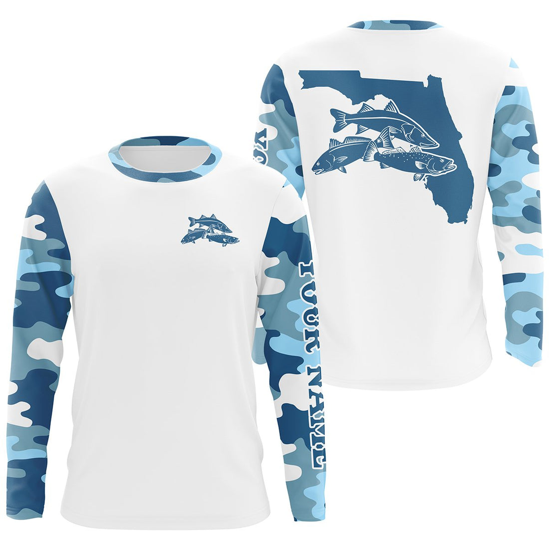 Inshore slam Florida fishing Redfish, Trout, Snook patriotic fishing Custom gift for fisherman NQS2686