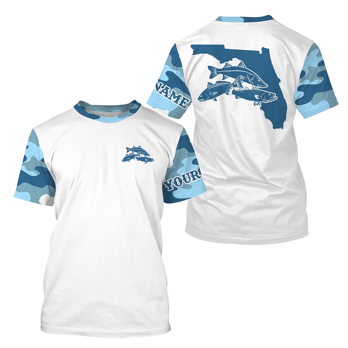 Inshore slam Florida fishing Redfish, Trout, Snook patriotic fishing Custom gift for fisherman NQS2686