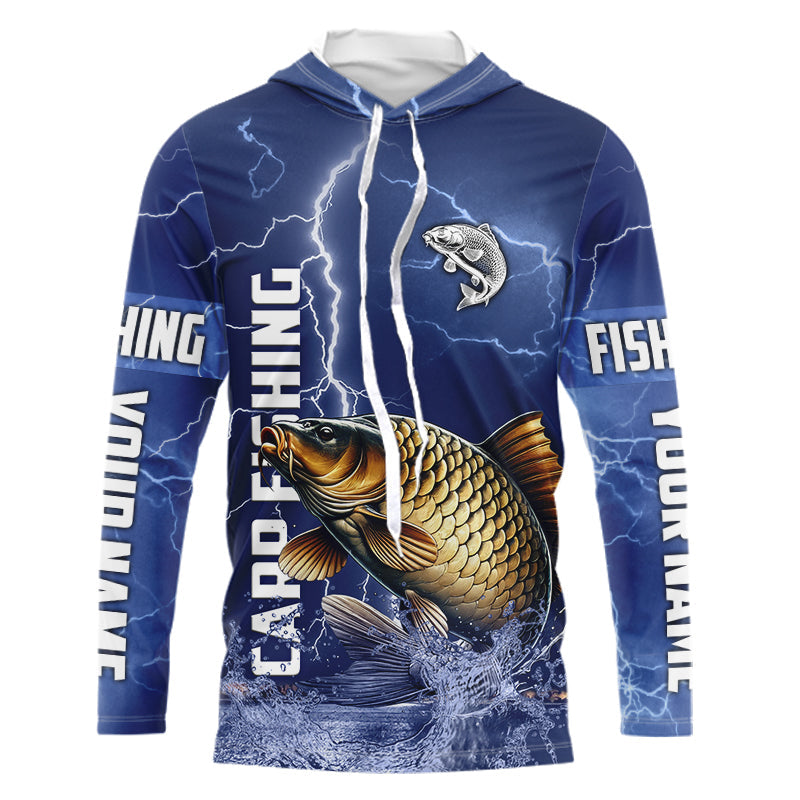 Carp Fishing blue lightning custom performance Long Sleeve tournament fishing NQS9235