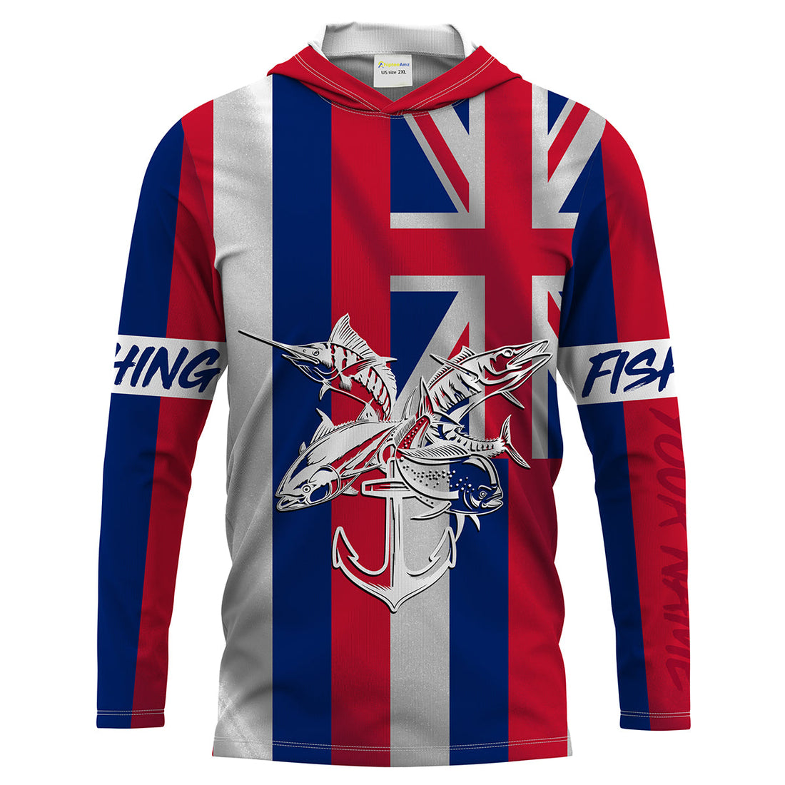 HI Fishing Grand slam custom fishing Hawaiian Flag marlin, tuna, mahi mahi, wahoo NQS1481
