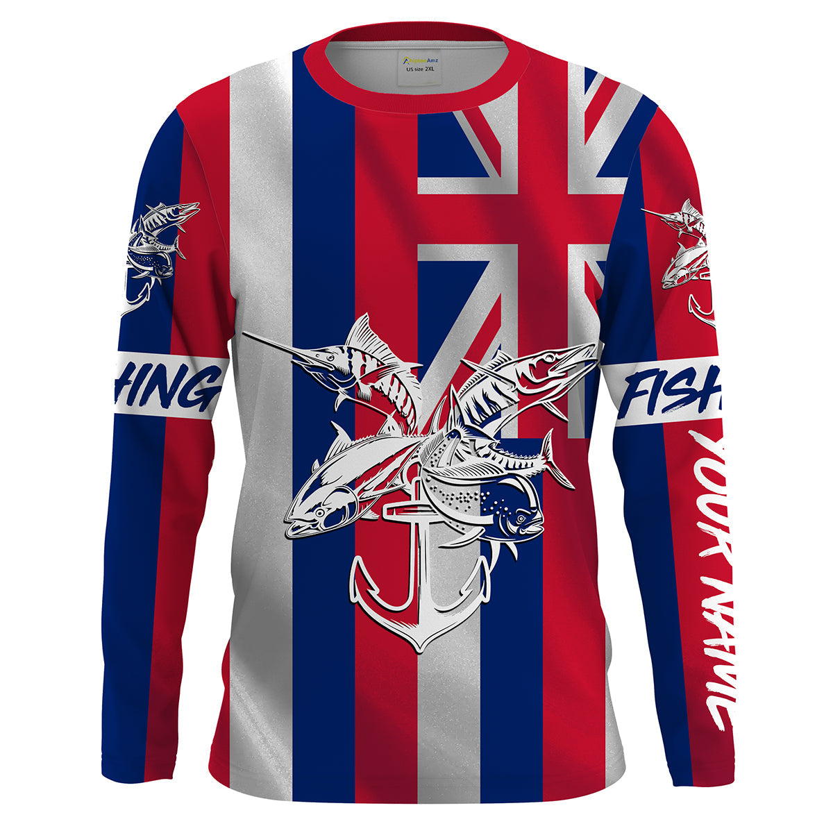 HI Fishing Grand slam custom fishing Hawaiian Flag marlin, tuna, mahi mahi, wahoo NQS1481