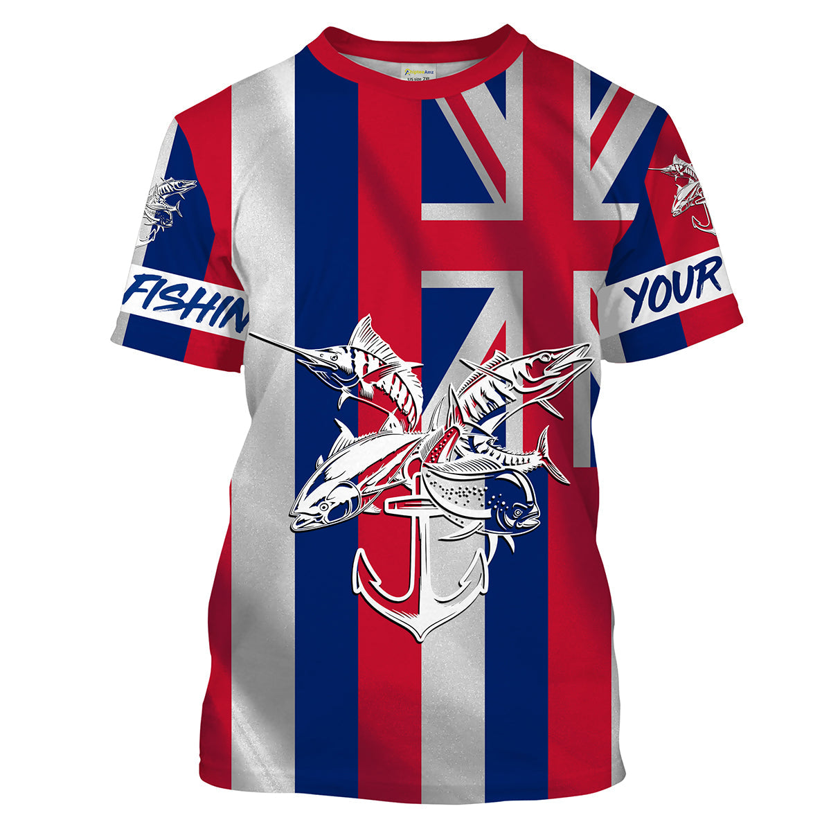 HI Fishing Grand slam custom fishing Hawaiian Flag marlin, tuna, mahi mahi, wahoo NQS1481
