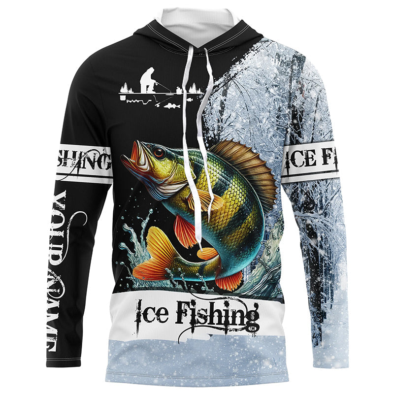 Yellow Perch Ice Fishing custom name 3D All Over Printed For Fisherman NQS302