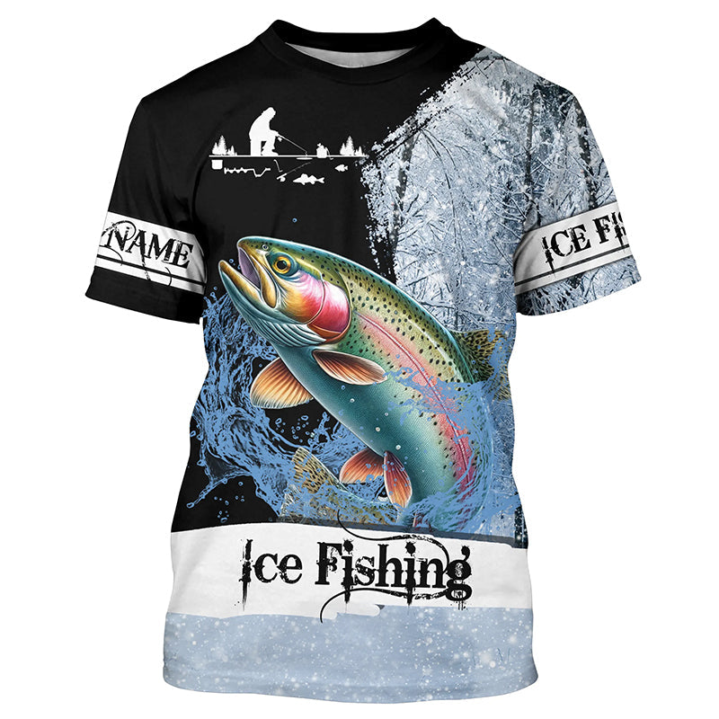 Rainbow Trout Ice Fishing 3D All Over Printed For Fisherman, gift for fishing lovers NQS303