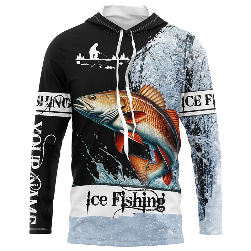 Redfish puppy Drum Ice Fishing 3D All Over Printed For Fisherman, Redfish fishing NQS304