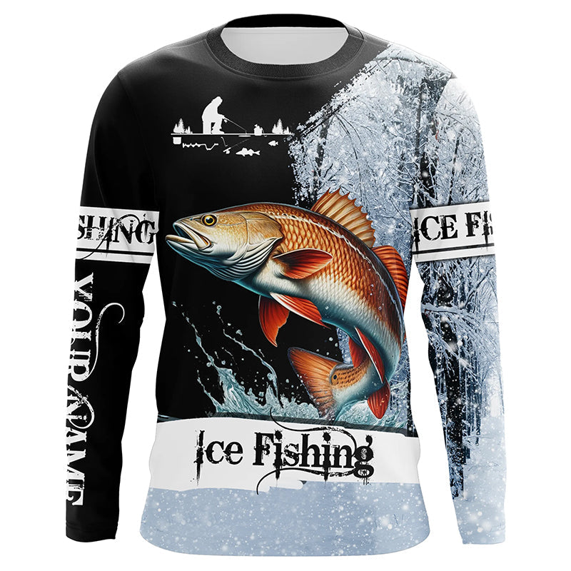 Redfish puppy Drum Ice Fishing 3D All Over Printed For Fisherman, Redfish fishing NQS304
