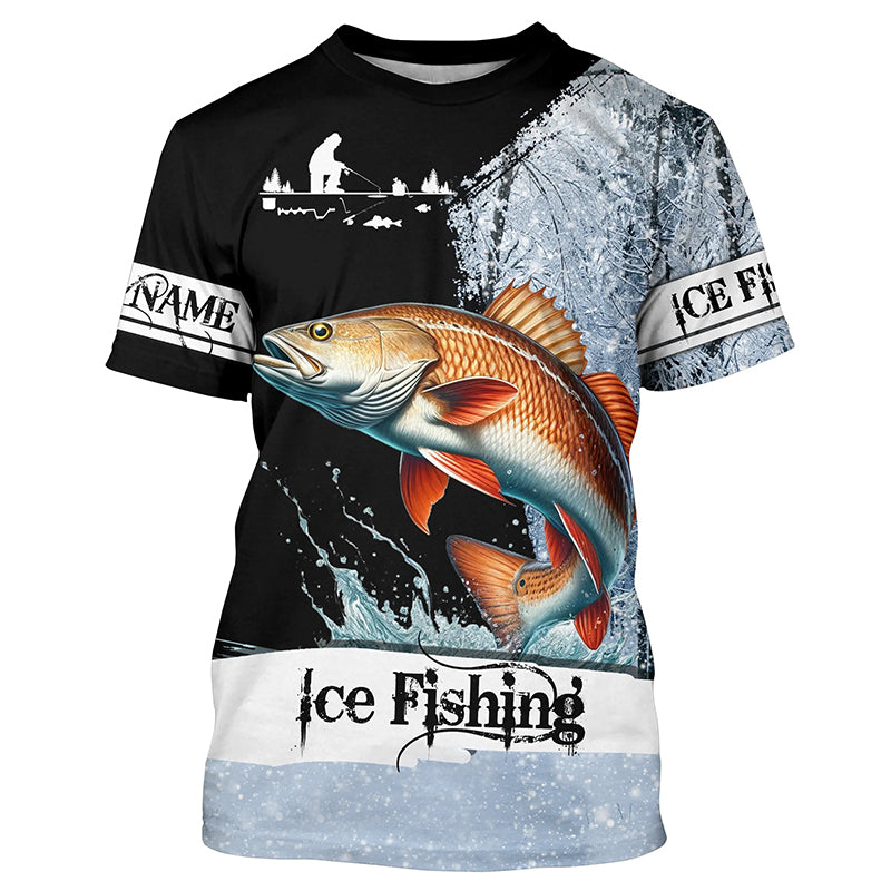 Redfish puppy Drum Ice Fishing 3D All Over Printed For Fisherman, Redfish fishing NQS304