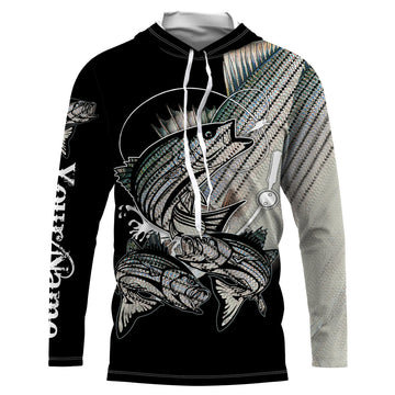Striped bass fishing scales Customize Name UV protection striper fishing, fishing gifts NQS3648