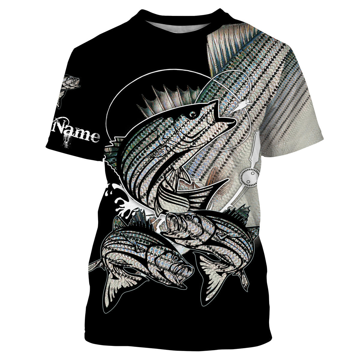 Striped bass fishing scales Customize Name UV protection striper fishing, fishing gifts NQS3648
