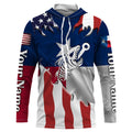 Texas American flag Fishing fish reaper skull Custom long sleeve performance Fishing, NQS3812
