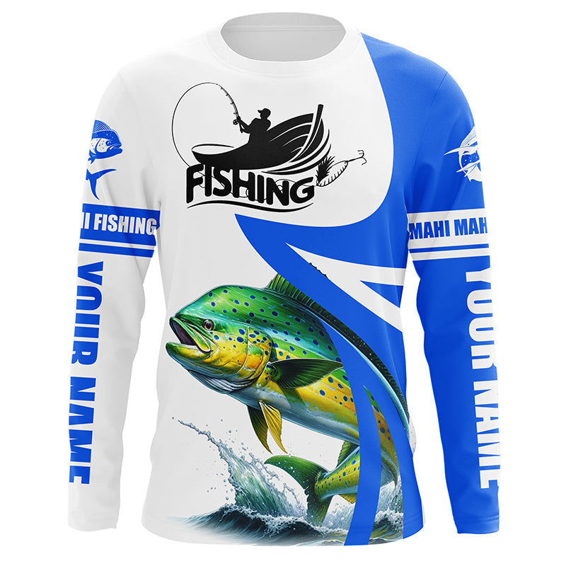 Mahi mahi fishing Custom sun protection long sleeve fishing, Dorado fishing | Blue NQS5320