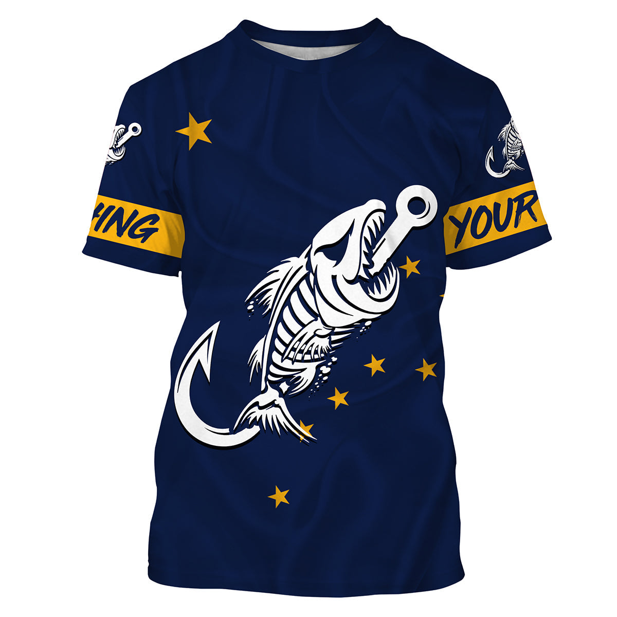 AK Fishing Custom Alaska Flag Fish hook skull Custom sun protection fishing, women NQS3344