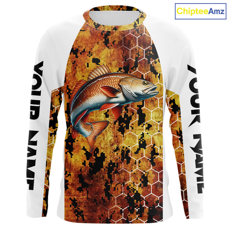 Redfish Fishing Scales Camo custom performance long sleeve Redfish fishing